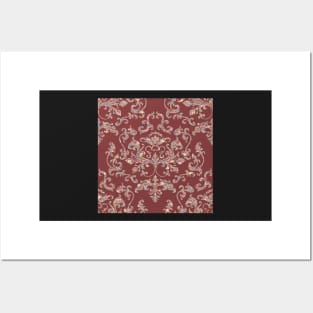 Damask Variations: Tea Shoppe Carpet on 823E3F Posters and Art